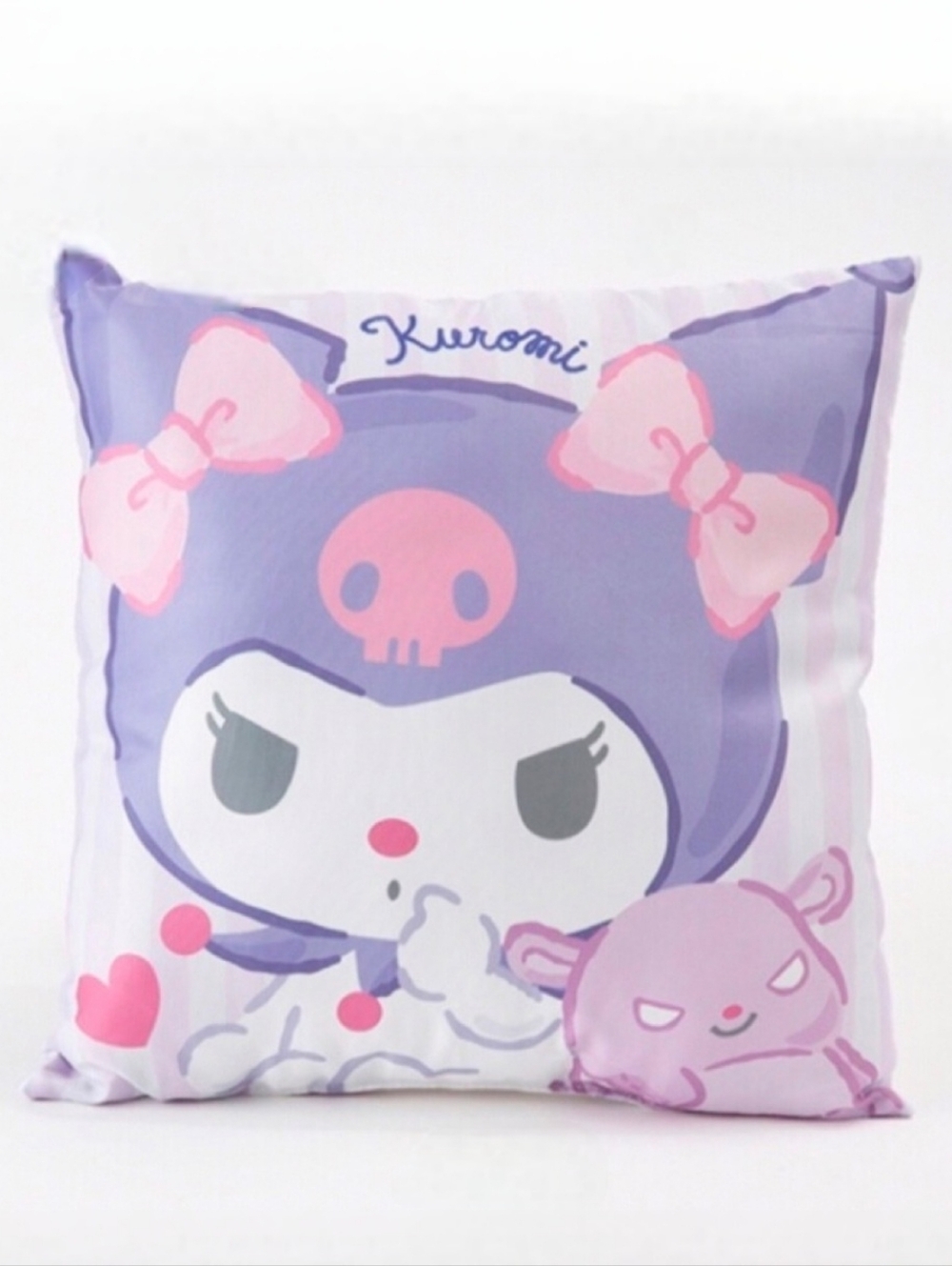 Sanrio Kuromi and Baku square pillow cushion Purple